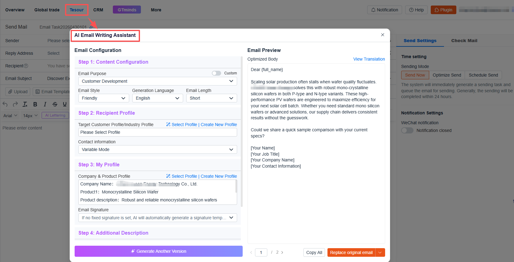 Personalize Outreach with GTminds